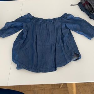 S/P Halston off the shoulder denim top